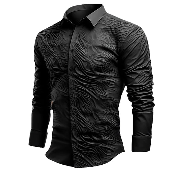 ZZHZGZ Fourth of July Graphic Tshirt Men's Fashion 3D Visualss Effectsss Outdoor Style Casual Loose Button Long Sleeved Shirt Late July Oversized Shirts Men M