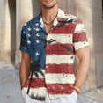 thumbnail image 1 of ZZHZGZ Fourth of July Linen Beach Shirts for Men Men Shirts for Casual Wear Slim fit Independence Day for Summer Ideal Pairing with Casual Pants for Everyday Use 4Th of July Graphic Tees for Men M, 1 of 3