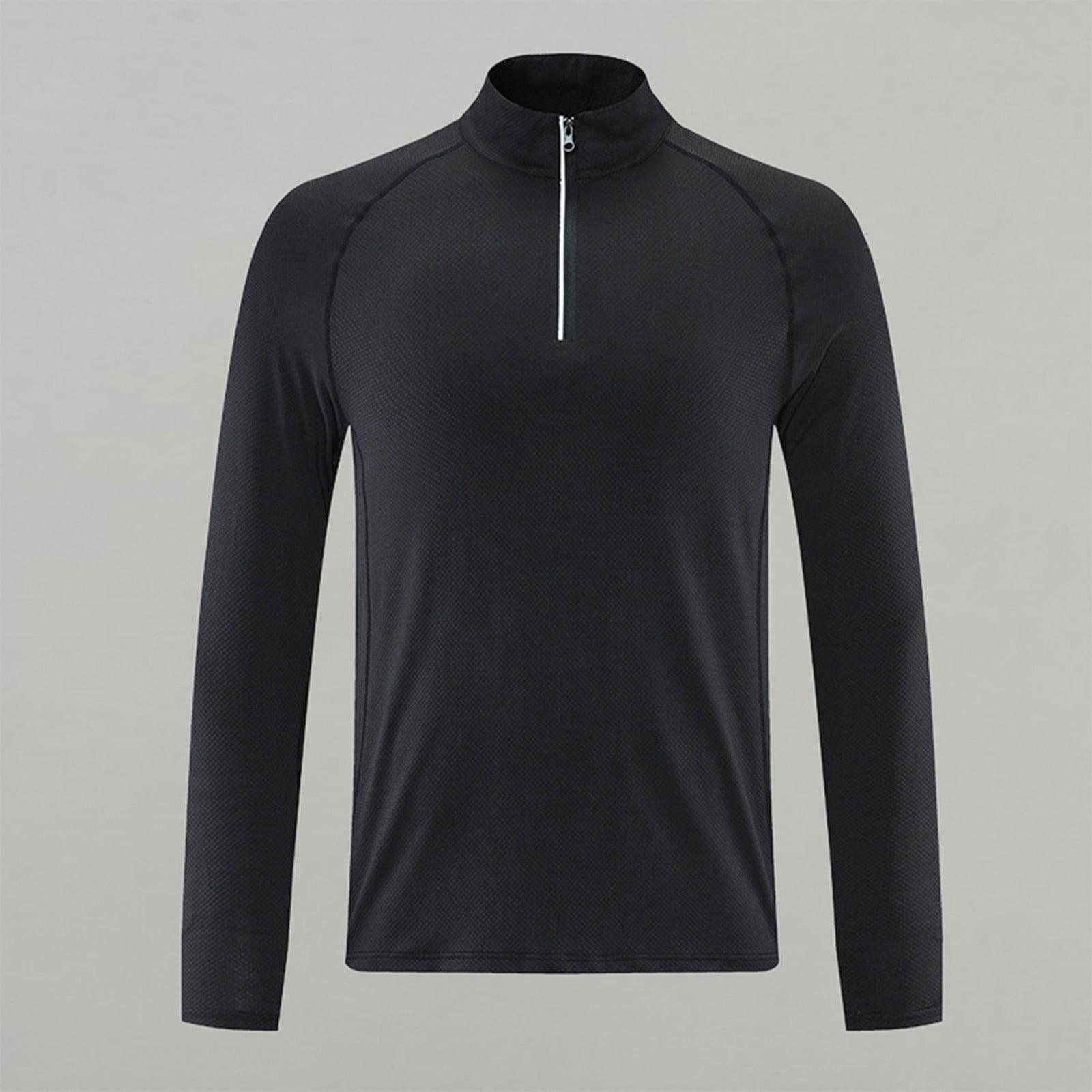 Dooy Men's Long Sleeve Cycling Jersey - Breathable, Quick-Dry Bike Shirt With 3 Back Pockets (Black, Small)