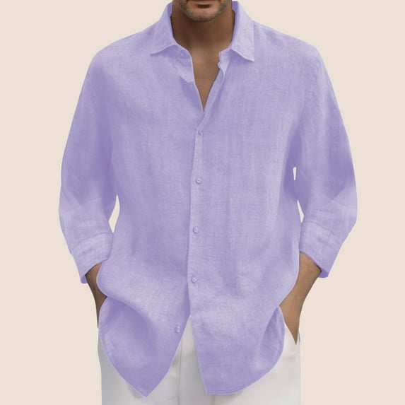 ZZHZGZ Fourth of July Yellow T Shirt Men 3/4 Sleeve Spring/Summer Solid Color Casual Lapel Long Sleeve Shirt 4Th of July Mens Black Tshirts Multipack M