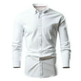 thumbnail image 1 of ZZHZGZ Fourth of July Linen Beach Shirts for Men Men's Long Sleeved Shirt Large Size Colored Shirt Fourth of July Mens White Dress Shirt Xxxl, 1 of 3
