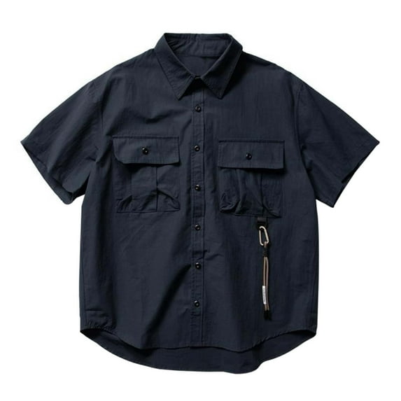 ZZHZGZ Fourth of July Mens Shirts Graphic Men's Vintage Workwear Style Shirt Loose Short Sleeves 4Th of July Mens Beach Clothes Xxl