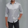 thumbnail image 1 of ZZHZGZ Fourth of July Red Dress Shirt Men Men Casual Fashion Long Sleeve Bright Face Shirt Fourth of July Mens Graphic T Shirts Xl, 1 of 7