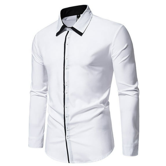 ZZHZGZ Late July Dress Shirts for Men Slim fit 2025 Men's Casual Fashion Long Sleeved Shirt Late July Yellow T Shirt Xxl