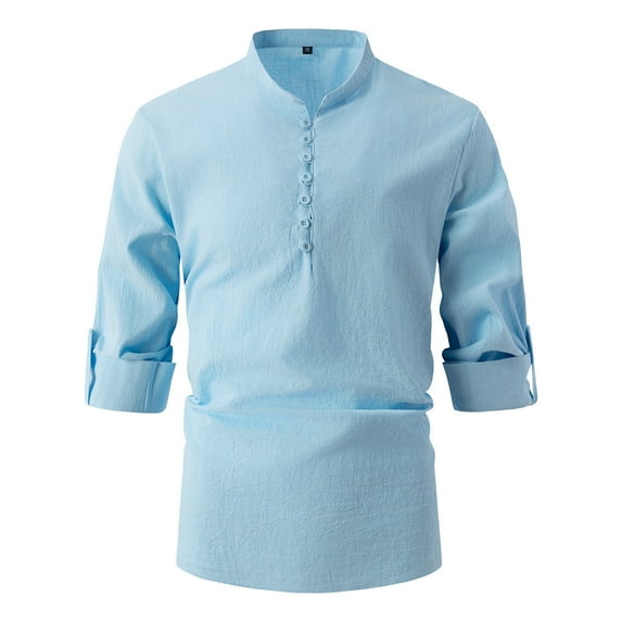 ZZHZGZ Late July Graphic Shirts Mens Spring and Autumn Slim Casual Shirt Long Sleeve Shirt Fourth of July Linen Beach Shirts for Men Xxl