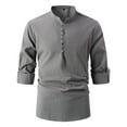 thumbnail image 1 of ZZHZGZ Late July Graphic Shirts Mens Spring and Autumn Slim Casual Shirt Long Sleeve Shirt Fourth of July Linen Shirts Men S, 1 of 8