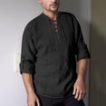 thumbnail image 1 of ZZHZGZ Late July Jeans Shirt for Men Mens Collar Long Sleeve Solid Color Casual Fashion Vintage Standing Collar Shirt 4Th of July Black T Shirts for Men Pack Xxxl, 1 of 6