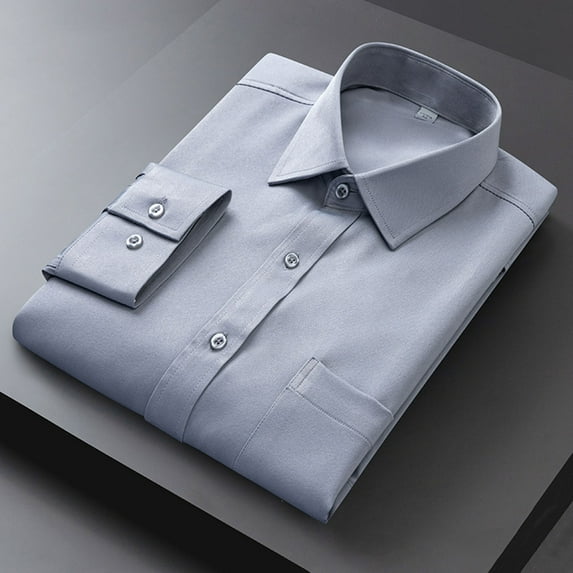 ZZHZGZ Late July Linen T Shirts for Men Mens Solid Color Shirt Long Sleeve Casual Business Non Ironing Shirt Overalls Late July Mens Shirt Xl/41