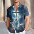 thumbnail image 1 of ZZHZGZ Late July Mens Beach Wear Clothing Male Fashion Casual Crewneck Graphic Short Shirt Lapel Fully Printed Shirt Late July Mens V Neck Tee Shirts Xxl, 1 of 3