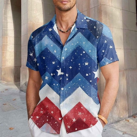 ZZHZGZ Late July Mens Beach Wear Men Shirts for Casual Wear Slim fit Independence Day for Summer Ideal Pairing with Casual Pants for Everyday Use Late July Flannel Shirt Xxl