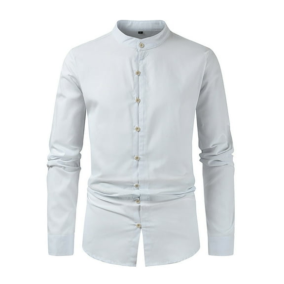 ZZHZGZ Late July Mens Graphic Tees Men's Linen Shirt Long Sleeve Hippie Casual Beach T Shirts 4Th of July White Button up Men L