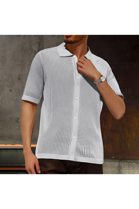 Late July Mens Linen Beach Shirt Summer Man's Refreshing Casual Fashion Short Sleeve Shirt Fourth of July Slim fit Dress Shirts for Men Xxxl