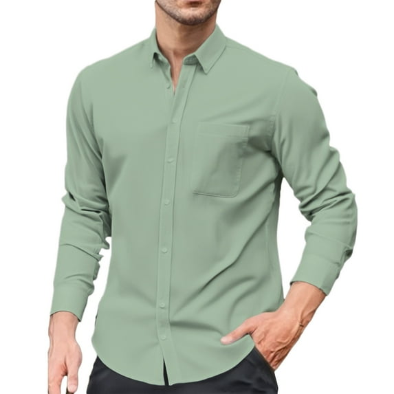 ZZHZGZ Late July Oversized Shirts Men Men's Slim fit Long Sleeve Shirt Casual Linen Blend Business Wear Non Solid Color Top Fourth of July Oversize T Shirt Men Xxxxxl