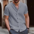thumbnail image 1 of ZZHZGZ Late July V Neck Men's Beach Style Short Sleeved Dress Shirts Are Generally Suitable for Stretch and Business Casual Shirts Fourth of July Graphic Tshirt M, 1 of 8