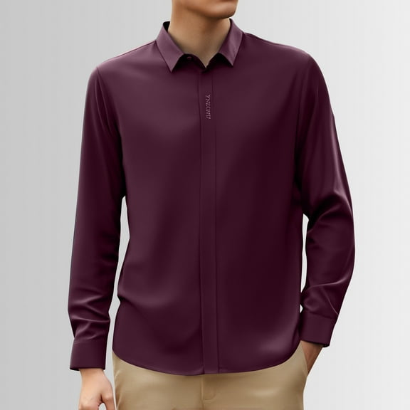 ZZHZGZ Late July White Dress Shirt for Men Slim fit Stretch Mens Dress Shirts Long Sleeve Slim fit Dress Shirts for Men Muscle fit Button down Shirt 185/125