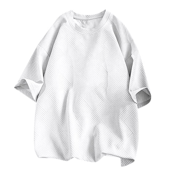 ZZHZGZ Mens 4Th of July Shirt Men T Shirts 2025 Summer New Solid Color Collar Short Sleeved Men's Casual Korean Version Loose Five Point Short Sleeved T Shirt M