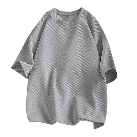 ZZHZGZ Mens 4Th of July Shirt Men T Shirts 2025 Summer New Solid Color Collar Short Sleeved Men's Casual Korean Version Loose Five Point Short Sleeved T Shirt Xl