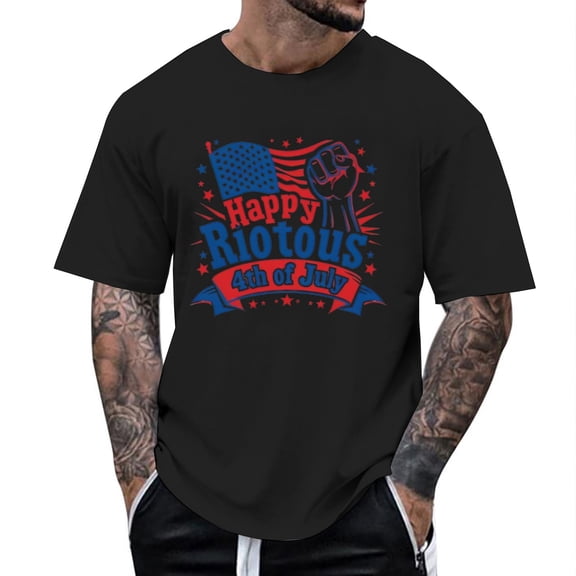 ZZHZGZ Mens 4Th of July Shirt Men T Shirts Men's Graphic T Shirts Casual Loose Fit Short Sleeve Crew Neck Summer Tops for Daily Wear Comfortable Tees Trendy Printed Shirt Xl