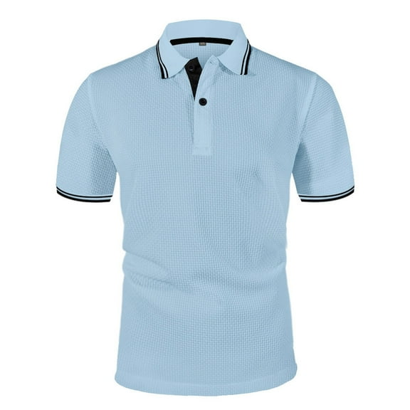 ZZHZGZ Mens 4Th of July Shirt Men T Shirts Pack Men's Casual Short Sleeve T Shirt Breathable Comfortable Summer Wear Slim Fit Turn Down Collar Two Tone M