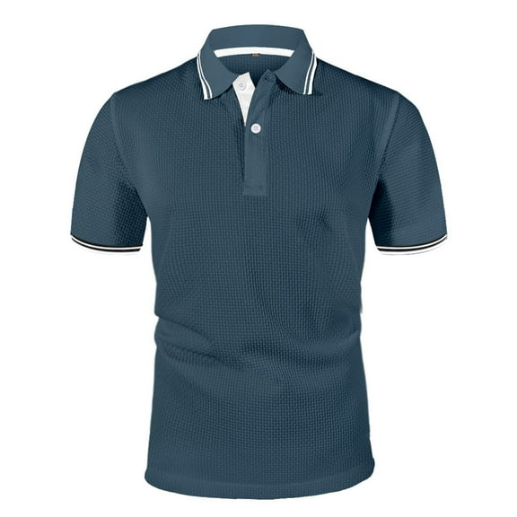 ZZHZGZ Mens 4Th of July Shirt Men T Shirts Pack Men's Casual Short Sleeve T Shirt Breathable Comfortable Summer Wear Slim Fit Turn Down Collar Two Tone Xl