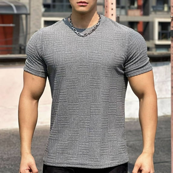 ZZHZGZ Mens 4Th of July Shirt Men T Shirts Pack Men's Muscle Exercise Semi Tight Fitness Short Sleeve Basketball Running Training Cloth Sports T Shirt L