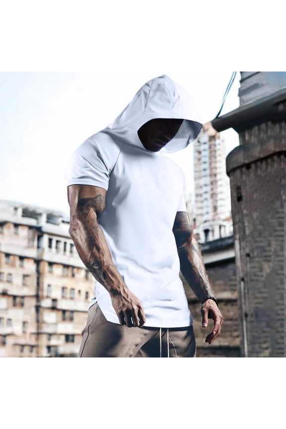 Mens 4Th of July Shirt Men T Shirts Short Sleeved Basketball Sports Split Hoodie Appearance Suit Men Warm Up Shooting Sweat Wicking College Student Trendy Xxl