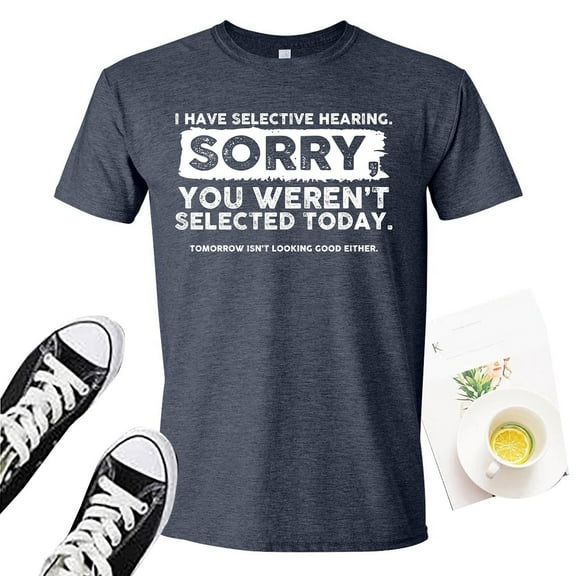 ZZHZGZ Mens 4Th of July Shirt Men T Shirt I Have Selective Hearing # Men's and Women's Summer Fashion Casual Printed Short Sleeved T Shirt Tops M