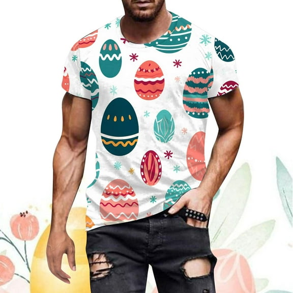 ZZHZGZ Mens 4Th of July Shirt Men T Shirt Mens Digital 3D Printed T Shirt Short Sleeved Shirt Top Lapel Xxxl