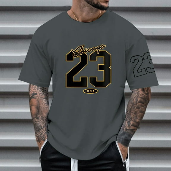 ZZHZGZ Mens 4Th of July Shirt Men T Shirts Graphic Men's Alphanumeric Size 23 Printed Round Neck Short Sleeve T Shirt Xxl