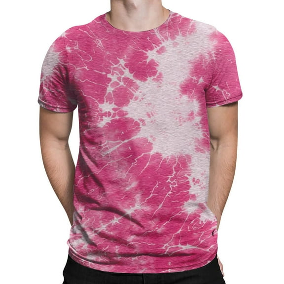 ZZHZGZ Mens 4Th of July Shirt Men T Shirts Graphic Men's Fashion Novelty Tie Dye Print Short Sleeve T Shirt Xxxl