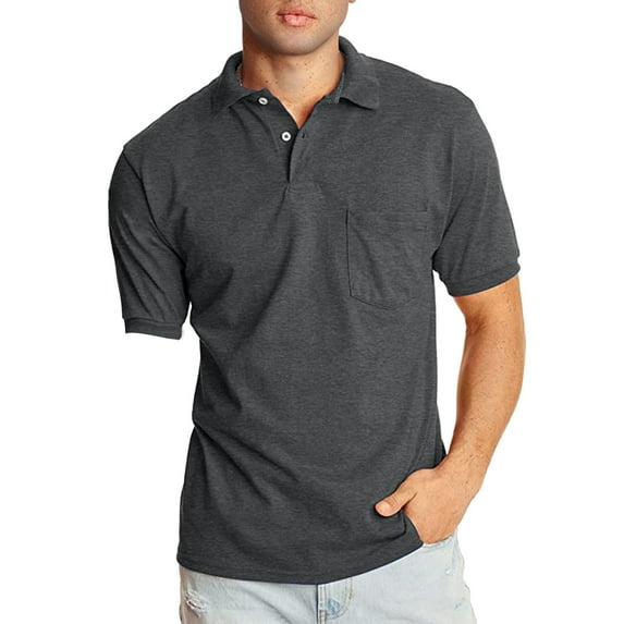 ZZHZGZ Mens 4Th of July Shirt Men T Shirts Men's Casual Po Lo Shirts Classic Button Basic Short Sleeve Shirt Solid Color Tees Stylish Tops L