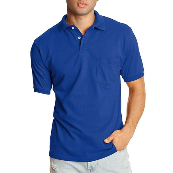 ZZHZGZ Mens 4Th of July Shirt Men T Shirts Men's Casual Po Lo Shirts Classic Button Basic Short Sleeve Shirt Solid Color Tees Stylish Tops Xxl