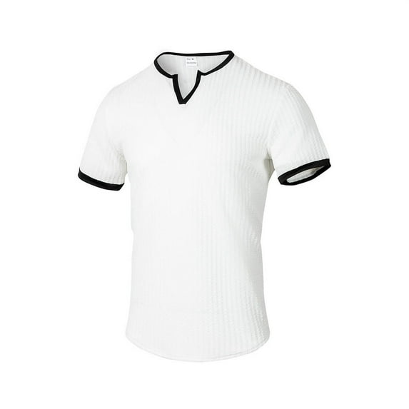 ZZHZGZ Mens 4Th of July Shirt Men T Shirts Men's Summer Sports Loose Cloth Short Sleeve Color V Neck T Shirt Xxxxl