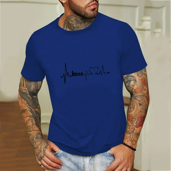 ZZHZGZ Mens 4Th of July Shirt Men T Shirts Mens Summer Fashion Casual Round Neck Small Print T Shirt Short Sleeve Shirt Xxl