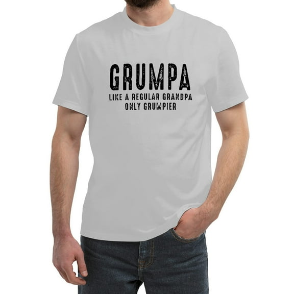 ZZHZGZ Mens 4Th of July Shirt Men T Shirts Pack Grumpa Like Regular Grandpa Grumpier Funny Vintage Mom Dad T Shirt L