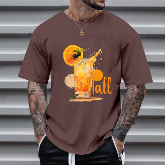 ZZHZGZ Mens 4Th of July Shirt Men T Shirts Pack Hallöchen Aperölchen Spritz Party Fancy Dress T Shirt Black M