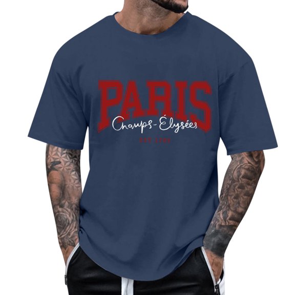 ZZHZGZ Mens 4Th of July Shirt Men T Shirts Pack Men's Summer Graphic T Shirt Short Sleeve Casual Loose Round Neck Top Xl