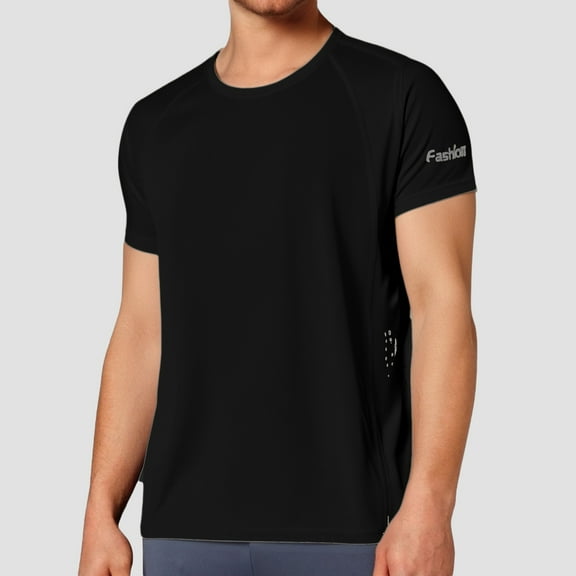ZZHZGZ Mens 4Th of July Shirt Men T Shirts Plain Men's Summer Ice Silk Round Neck T Shirt Stylish Casual Short Sleeve Sports Shirt L