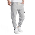thumbnail image 1 of ZZHZGZ Sweatpants for Men Cargo Pants for Men Big and Tall Plus Size Pockets Relaxed Elastic Waist Hiking Jogger Tapered Pant Casual Solid Comfort Work Trousers M, 1 of 6