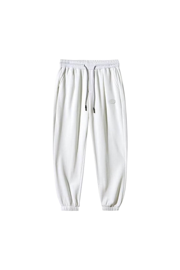 Sweatpants for Men Men Man Ski Pants Men's Hop Pants Casual Solid Color Track Lace up Workout Pants with Pocket Pantsuits Evening Party for Man Xxl