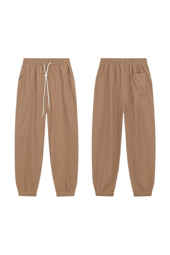 Sweatpants for Men Men's Solid Color Pants 2 Pack Fashion Casual Elastic Waist Drawstring Pockets Regular Fit Trousers Leisure Comfy Everyday Full Pants Xxl