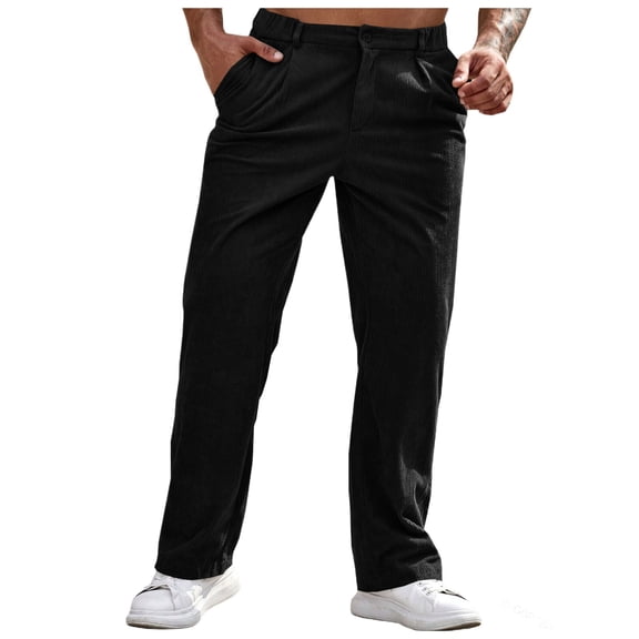 ZZHZGZ Sweatpants for Men Dress Pants for Men Stretch Tapered Pants Solid Elastic Waist Button Business Suit Pants,S-5Xl Xxl
