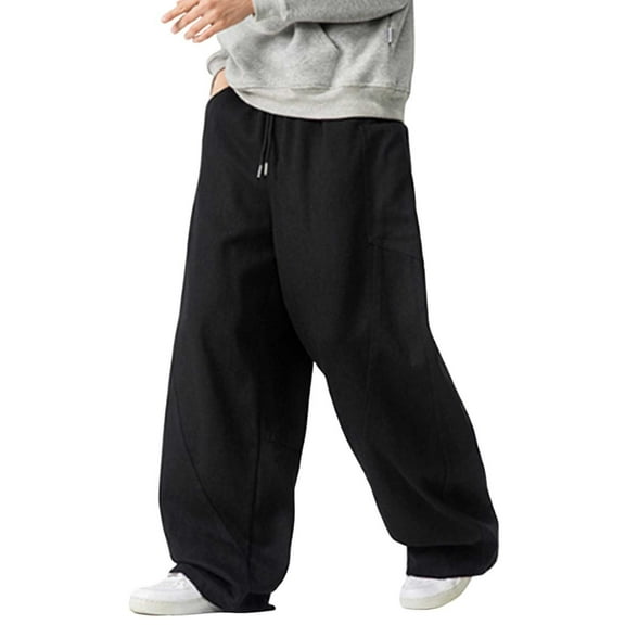 ZZHZGZ Sweatpants for Men Men's Big and Tall Big and Tall Men's Elastic-Waist Pants, Long Rise, 34 Inseam Xxxxl