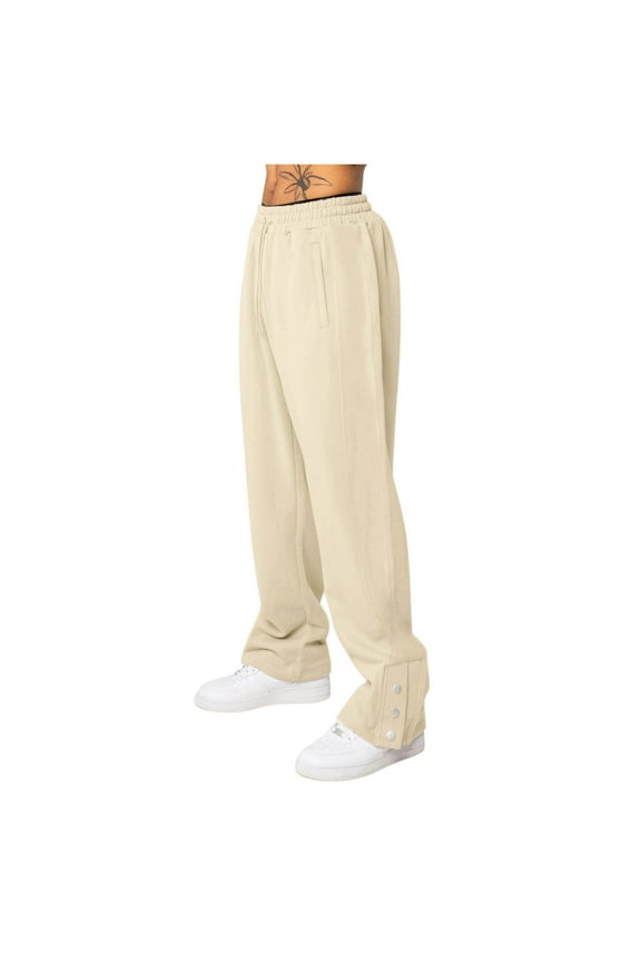 Sweatpants for Men Men's -Pocket Pants Pants Straight-Leg Fitness Men's Pants Tan Cargo Pants for Men Cargo Socks L