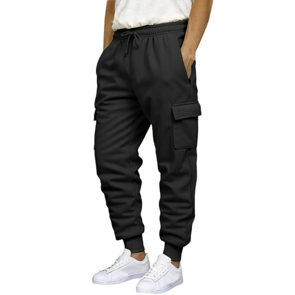 ZZHZGZ Sweatpants for Men Men's Sweatpants Open Bottom Athletic Casual Pants Jogger Running Workout Gym Pants with Pockets Xl