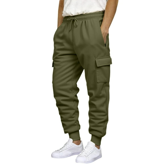 ZZHZGZ Sweatpants for Men Men's Sweatpants Open Bottom Athletic Casual Pants Jogger Running Workout Gym Pants with Pockets Xxl