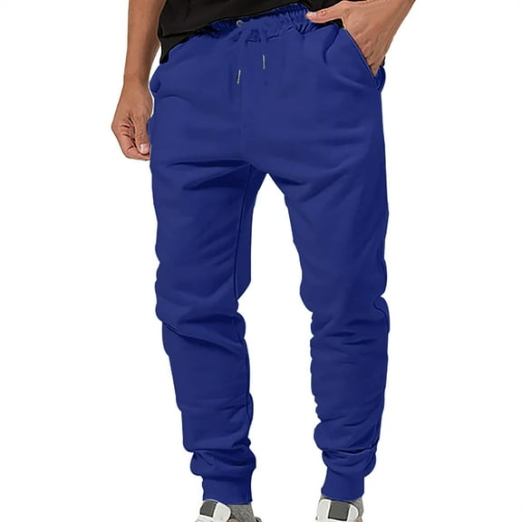 ZZHZGZ Sweatpants for Men Mens Pants Casual Retro Sag Loose Wide Leg Large Pocket Cargo Denim Wash Pants for Men L