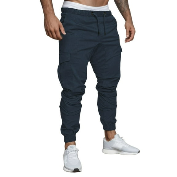 ZZHZGZ Sweatpants for Men Modern Fit Pants with Zipper Fly and Cargo Pockets S