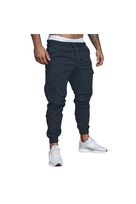 Sweatpants for Men Modern Fit Pants with Zipper Fly and Cargo Pockets S
