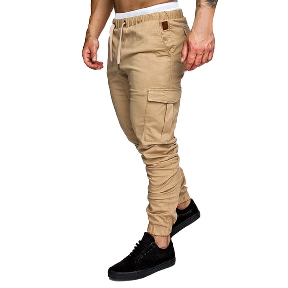 ZZHZGZ Sweatpants for Men Modern Fit Pants with Zipper Fly and Cargo Pockets S